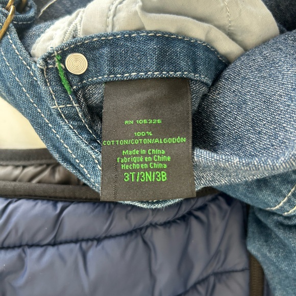 John Deere Boys 3T Blue Kids 100% Cotton Denim Overalls - Picture 2 of 7